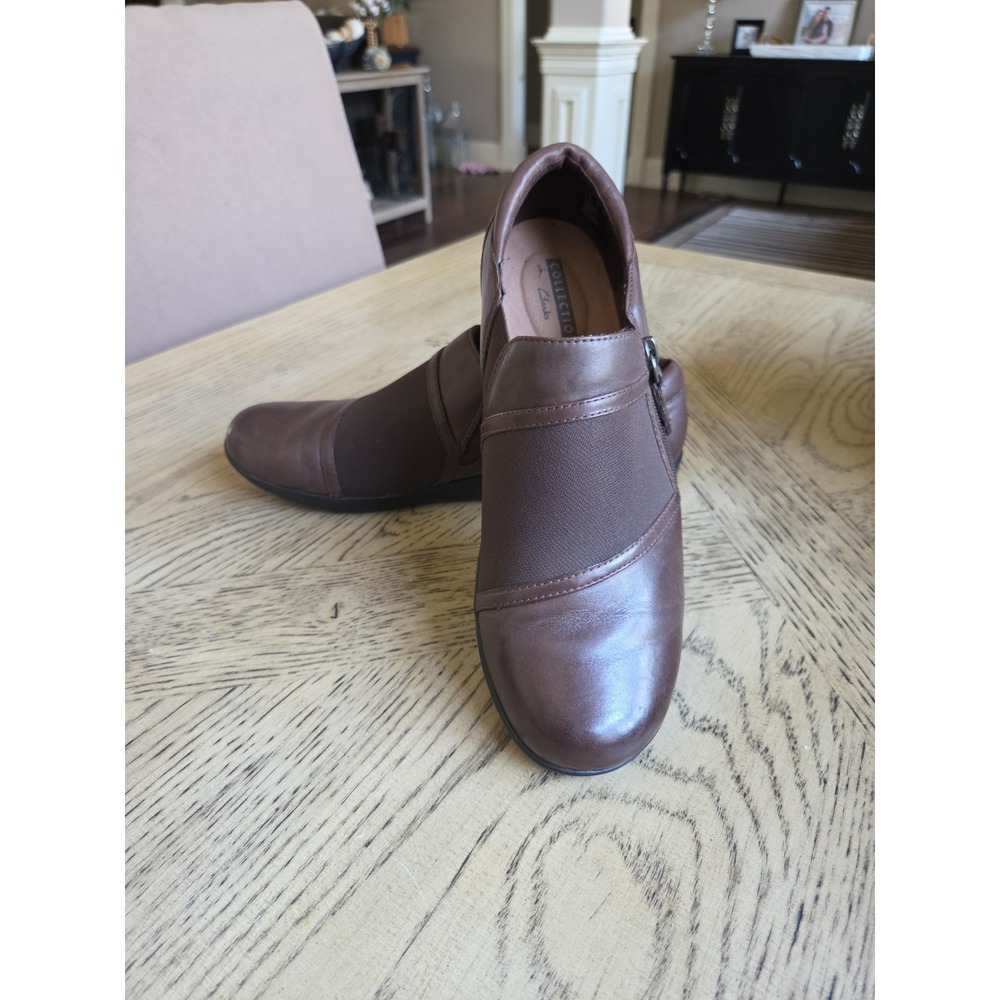 Clarks Comfortable Collection Medora Gale Loafers Womens Brown Leather Size 9